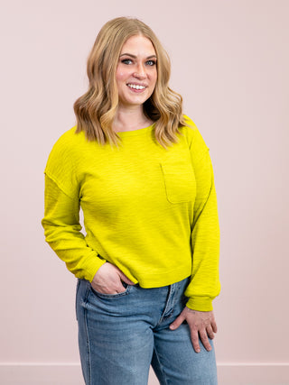 *NEW* DEX | Stella Crew Neck Sweatshirt | Lime Glow