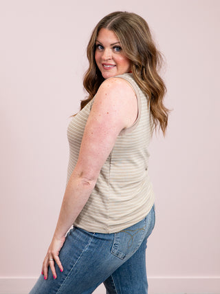 *NEW* Jilliane Sleeveless Jersey Top | Taupe