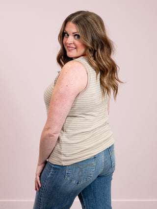 *NEW* Jilliane Sleeveless Jersey Top | Taupe
