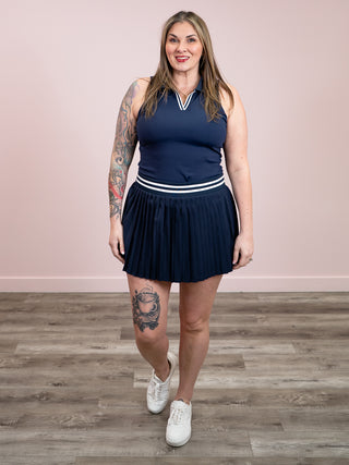 *NEW* Second Skin | Yura Sport Pleated Skort | Sea Blue
