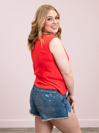 *NEW* RD Style | Yura Sleeveless Crew Neck Top | Cherry