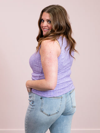 *SUNDAY STEAL* Sawyer Square Neck Ribbed Tank | Lavender
