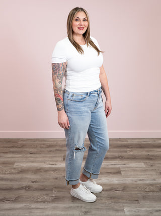 *NEW* Judy Blue | BOYFRIEND with Bandana Loop Jean | Light Wash