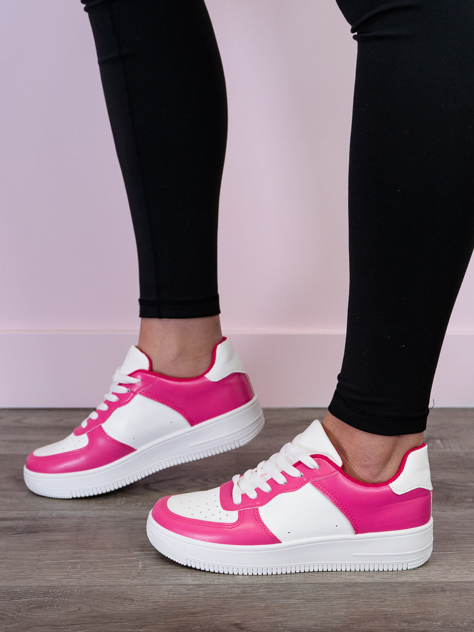 *NEW* Raine Sneakers | Fuchsia & White
