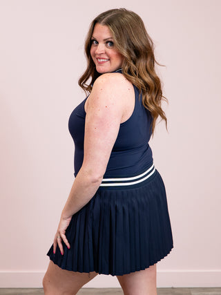 *NEW* Second Skin | Melodie Sport Collar Top | Sea Blue