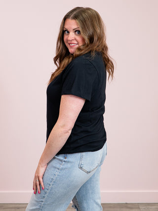 *NEW* RD Style | Milla Short Sleeve V Neck Top | Black