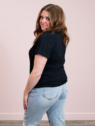 *NEW* RD Style | Milla Short Sleeve V Neck Top | Black