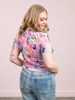 *NEW* Shirley Mags Mesh Tee | LAVENDER Floral