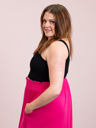 Ronnie Ribbed Brami | TANK | Black