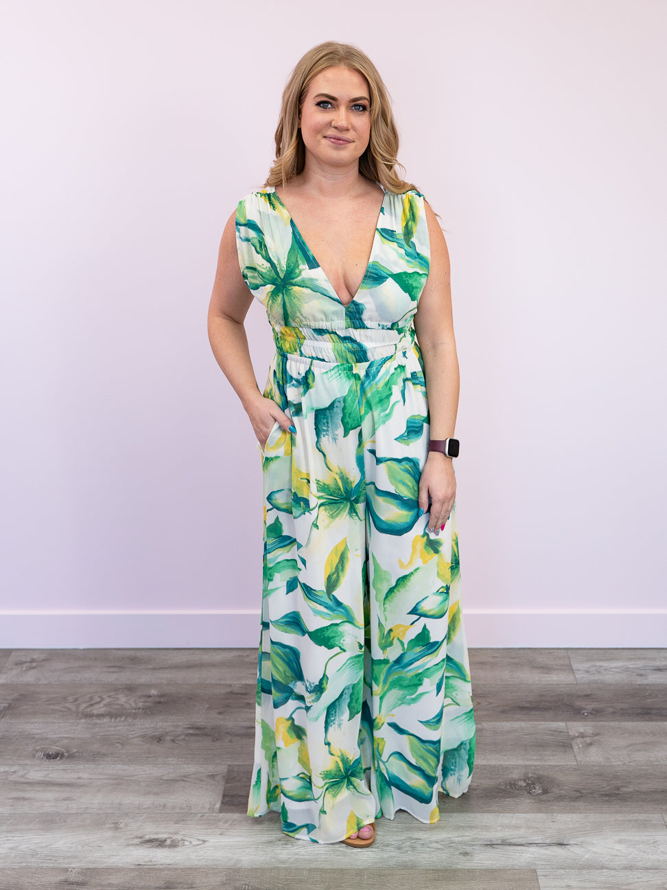 *NEW* Vicky Floral Jumpsuit | Green