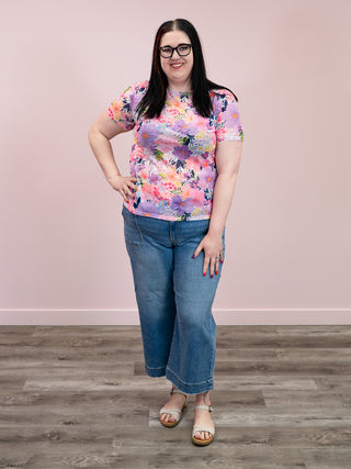 *NEW* Shirley Mags Mesh Tee | LAVENDER Floral