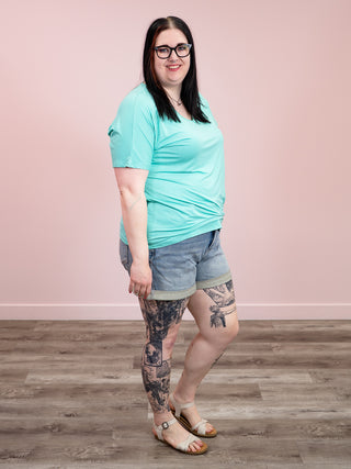 *NEW* Chloe Cozy Tee | Turquoise