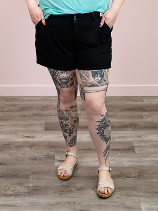 *NEW* Judy Blue | High Rise Trouser Short | Black | Heath