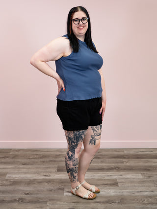 *NEW* DEX | Suzy Waffle Tank | Blue