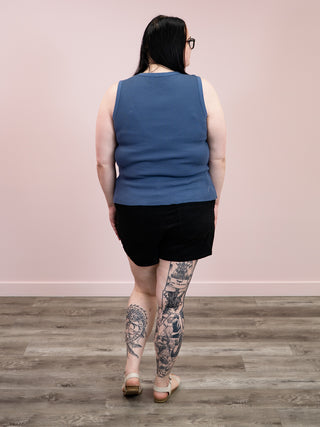 *NEW* DEX | Suzy Waffle Tank | Blue