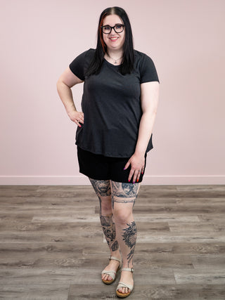 *NEW* Allison Tee | Heathered Black