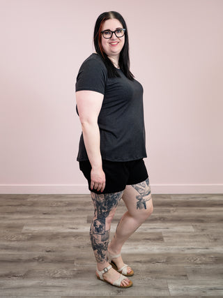 *NEW* Allison Tee | Heathered Black