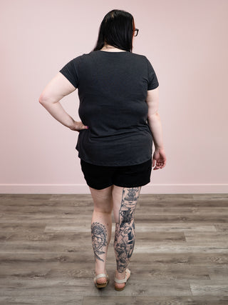 *NEW* Allison Tee | Heathered Black