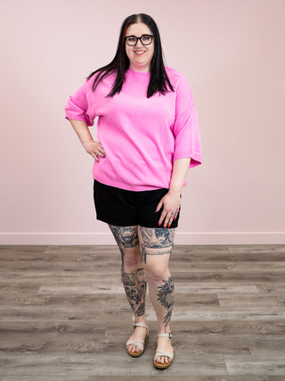 *NEW* Sassy Sue Drop Shoulder Sweater | Pink