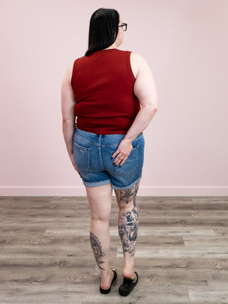 DEX | Ava Ribbed Tank | Burnt Orange