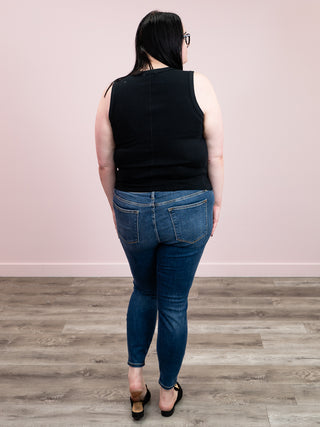 DEX | Ava Ribbed Tank | Black