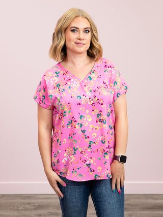 *FINAL SALE* Emma Jane Tee | Pink Multi