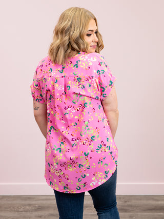 *FINAL SALE* Emma Jane Tee | Pink Multi