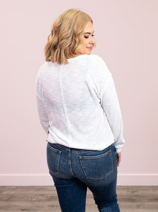 *FINAL SALE* DEX | Stella Crew Neck Sweatshirt | White