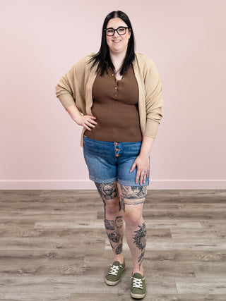 Everyday Hero Cardigan | Heather Taupe