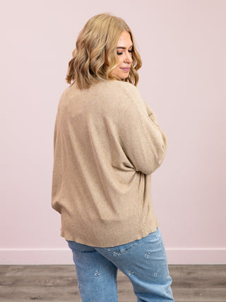 Everyday Hero Cardigan | Heather Taupe