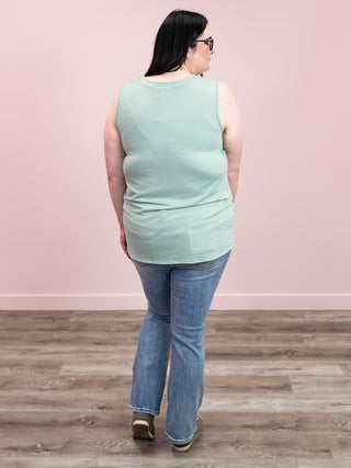 *FINAL SALE* Janey V-Neck Tank | Sage