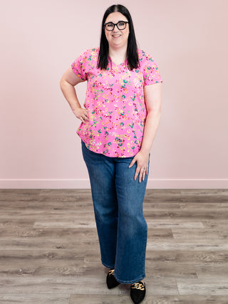 *FINAL SALE* Emma Jane Tee | Pink Multi