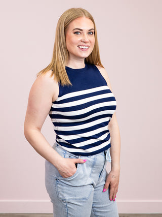 *NEW* Pink Martini | Nantucket Tank Sweater | Navy
