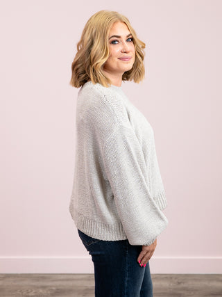 Autumn Drift Oversized Balloon Sleeve Sweater | Bone