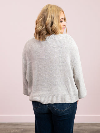 Autumn Drift Oversized Balloon Sleeve Sweater | Bone