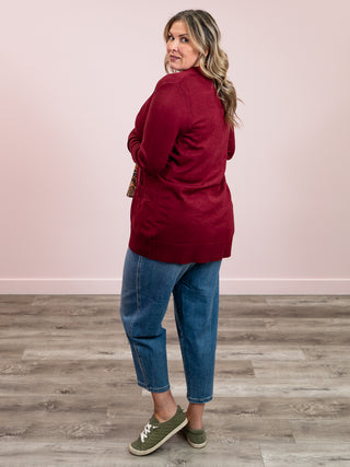 The Key Cardi | LONG | Burgundy
