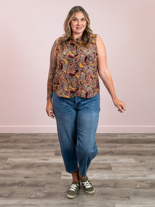 DEX | Amy Wrap Blouse | Harvest Paisley