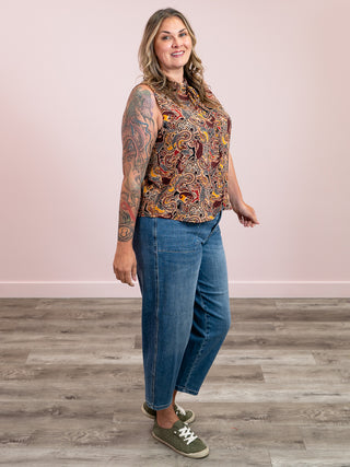 DEX | Amy Wrap Blouse | Harvest Paisley