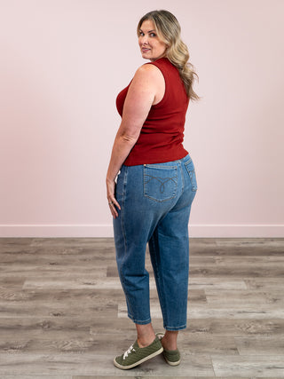 DEX | Ava Ribbed Tank | Burnt Orange