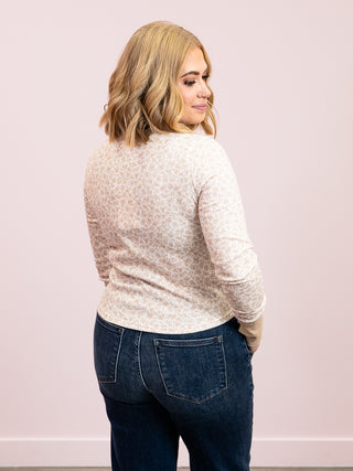 Karissa Floral Long Sleeve | Taupe & Ivory