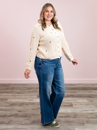 DEX | Pure Joy Embroidered Cardigan | Cream Floral