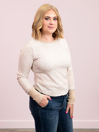 Karissa Floral Long Sleeve | Taupe & Ivory