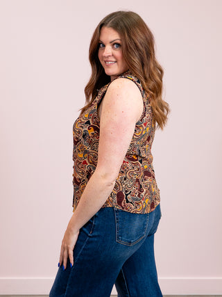 DEX | Amy Wrap Blouse | Harvest Paisley