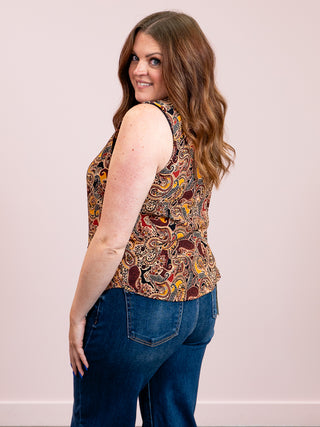 DEX | Amy Wrap Blouse | Harvest Paisley