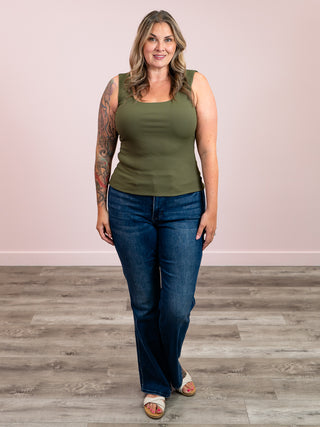 Second Skin | Tanith Rib Tank Top | Olive