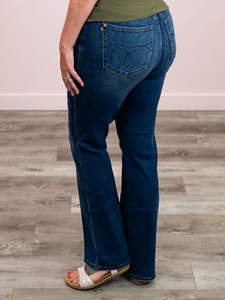 Judy Blue | High Rise Tummy Control Embroidered Bootcut | LONG | Declan