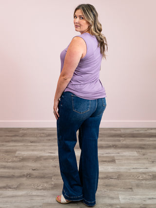 Janey V-Neck Tank | Dusty Lavender