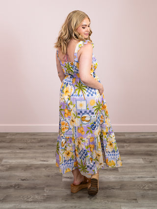 *NEW* Island Glow Ruffle Sleeve Dress | Lavender