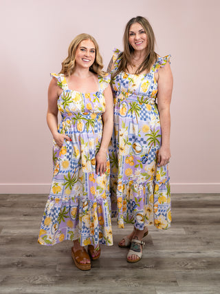 *NEW* Island Glow Ruffle Sleeve Dress | Lavender