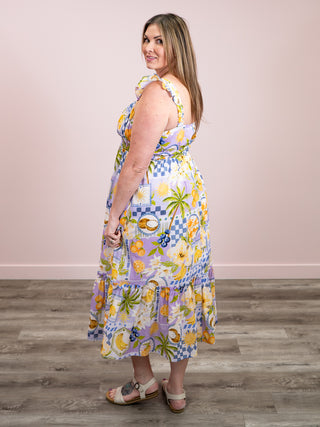 *NEW* Island Glow Ruffle Sleeve Dress | Lavender